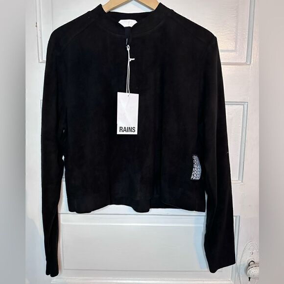 NWTs Rains Fleece Crop Sweatshirt Size Large - Picture 2 of 6